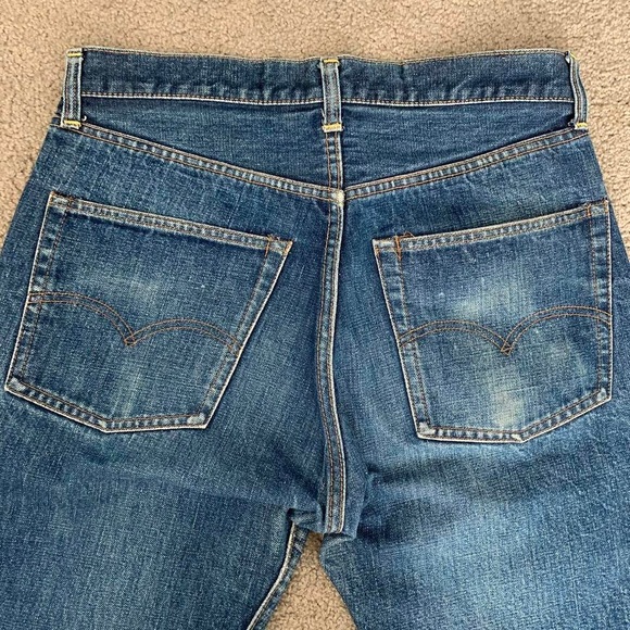 70s 1970s Selvedge Redline Original Patchwork Levi’s 501 Custom Denim Jeans - Picture 6 of 8